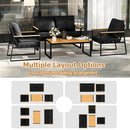4 Pieces Patio Furniture Set  with Thick Cushions for Backyard-Black