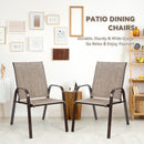 4 Piece Patio Outdoor Camping Chairs Set with Breathable Fabric