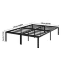 Livingandhome Black Iron Bed Frame without Mattress