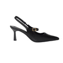 Elegant Pointed-Toe Slingback Heels with Adjustable Instep Strap