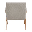 Livingandhome Linen Upholsteried Wooden Armchair