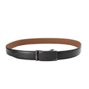Automatic Buckle Leather Belt - Black