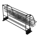 Lifeideas Black Steel Spice Rack with 3 Tiers