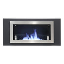 Livingandhome Wall Mount Rectangular Ethanol Fireplace Stainless Steel Heater