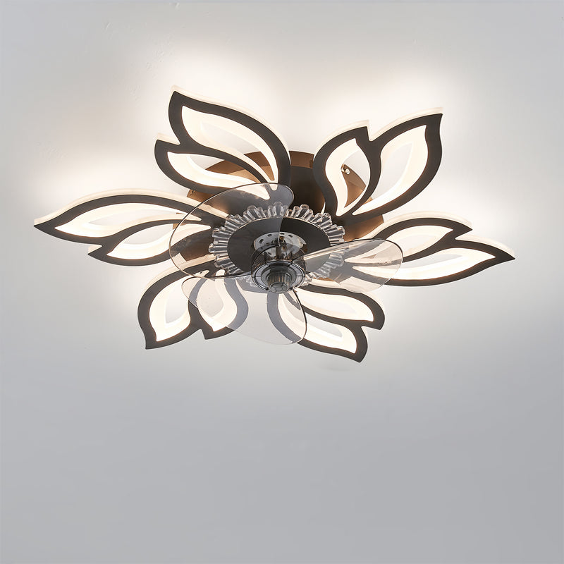 Cottonfy UK Elegant Floral LED Fan Light