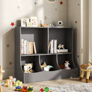 2-Tier Open Style Toys Books Storage Cabinet Organiser
