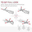 Christmas Time 4ft 120cm Green/White Artificial Christmas Tree W/ Prelit LED Lights-Multicolor