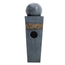 Garden Sanctuary Modern Style Trapezoidal Water Polo Fountain with Warm Light Outdoor