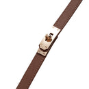 Sliding Adjustable Alloy Buckle PU Leather Belt