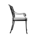 Breeins 3-Piece Cast Aluminum Square Outdoor Dining Set With Cushions