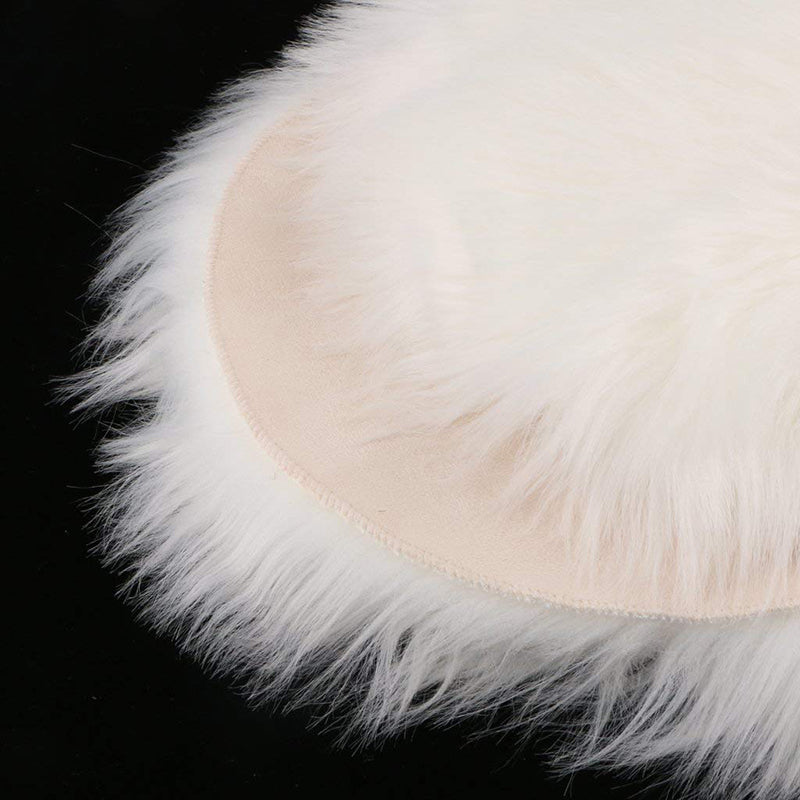 Lifeideas Heart Shaped Super Soft Shaggy Area Rug White