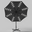 Livingandhome Outdoor 32 LED Lighted Patio Umbrella With Crank Lift System