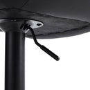 Livingandhome 2 Pcs Faux Leather Height Adjustable Bar Stool