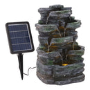 Garden Sanctuary Faux Rock Garden Fountain with Lights