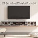 HOMCOM Set Of 2 CD Storage Units With Adjustable Shelves Cement Grey