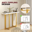 HOMCOM Modern Slim Long Accent Sofa Side Table for Hallway, White