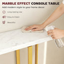 HOMCOM Modern Slim Long Accent Sofa Side Table for Hallway, White