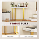 HOMCOM Modern Slim Long Accent Sofa Side Table for Hallway, White