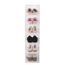 Livingandhome 6-Tier Transparent Foldable Shoe Storage Box