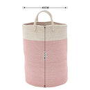 Lifeideas Round Pink Toy and Clothes Storage Basket