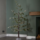 5ft (1.5m) Light up Green Snowy Noel Christmas Tree with Stand and Warm White LEDs