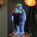 60cm Infinity Light up The Snowman Christmas Decoration with White LEDs on Wooden Base