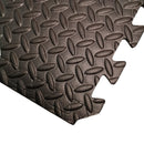 Samuel Alexander Black EVA Foam Floor Mats 60x60cm Interlocking Gym & Play Mats, Non-Slip, Water Resistant
