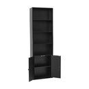 Livingandhome Wooden Bookcase with Cabinet Storage