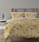 Copenhagen Home Olia Reversible Double Duvet Cover Set With Pillowcases - Ochre