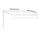 Garden Sanctuary Outdoor Retractable Patio Awning for Window and Door