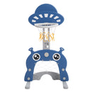 Livingandhome 2-in-1 Toddler Basketball Hoop Football Goal Set