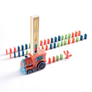 Kidkid Pink Automatic Domino Laying Train Toy with Lights for Kids