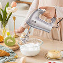 Livingandhome 250W Silver Hand Mixer Electric Whisk With 5 Speeds