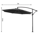 3M Large Banana Cantilever Patio Parasol For Outdoor Sunshade And Rain With Fillable Base On Wheels