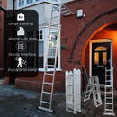 3.46m Lightweight Aluminium Folding Multi-position Work Platform Ladder