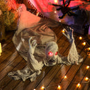 Outsunny Life Size Halloween Animated Crawling Mummy with Glowing LED Eyes