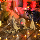 Outsunny Life Size Halloween Animated Crawling Mummy with Glowing LED Eyes