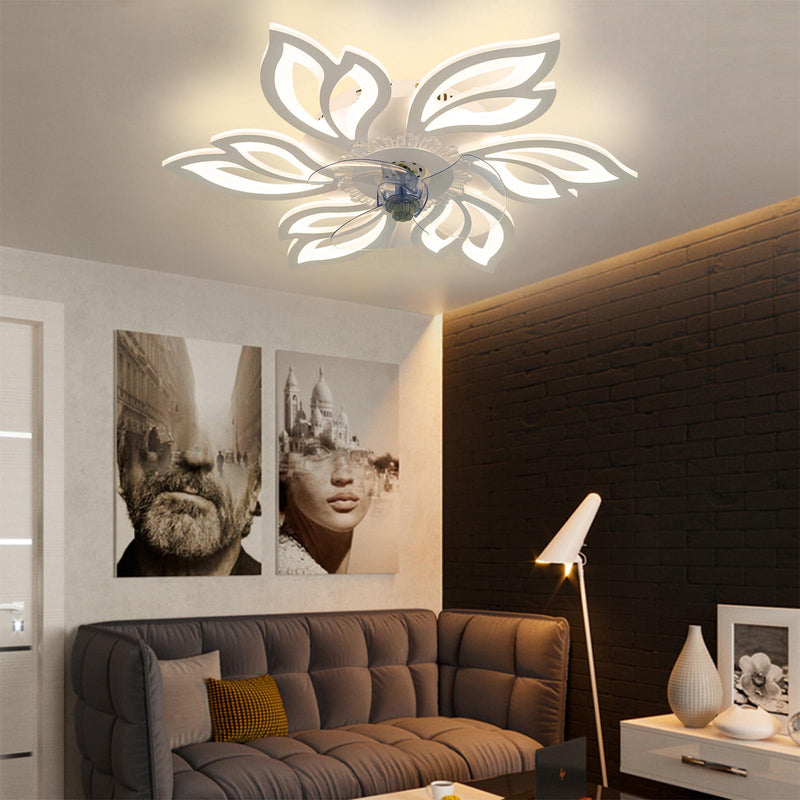 Cottonfy UK Stylish Flower Design Fan with Light