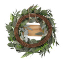 Lifeideas Farmhouse Door Artificial Rose Flower Wreath with Welcome