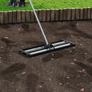 Breeins Garden Lawn Levelling Rake with Aluminium Alloy Rollers