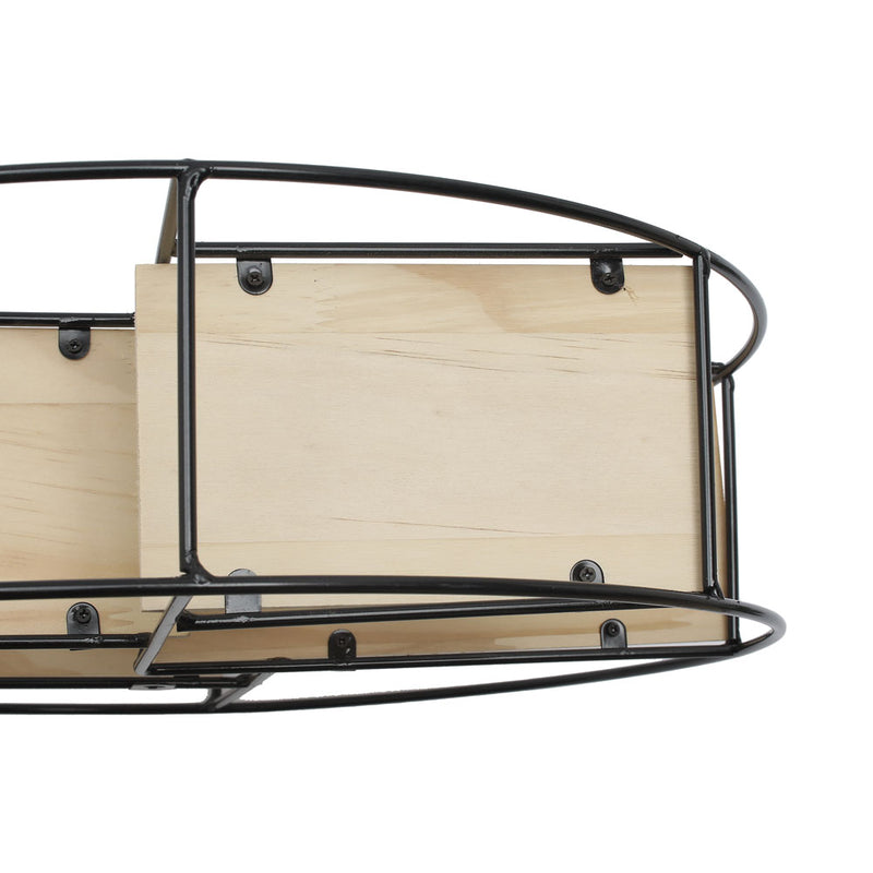 Livingandhome Modern Round Floating Decorative Wall Shelf