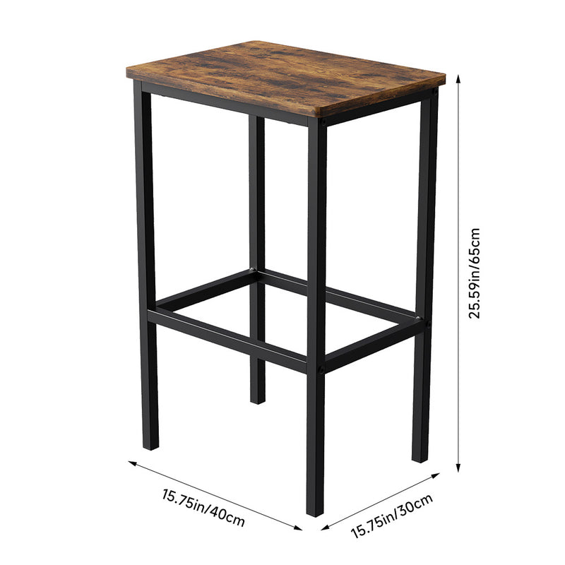 Livingandhome Set of 2 Rectangle Bar Stools