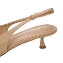 Slingback Pointed Closed Toe Heels Pumps Sandals - Nude