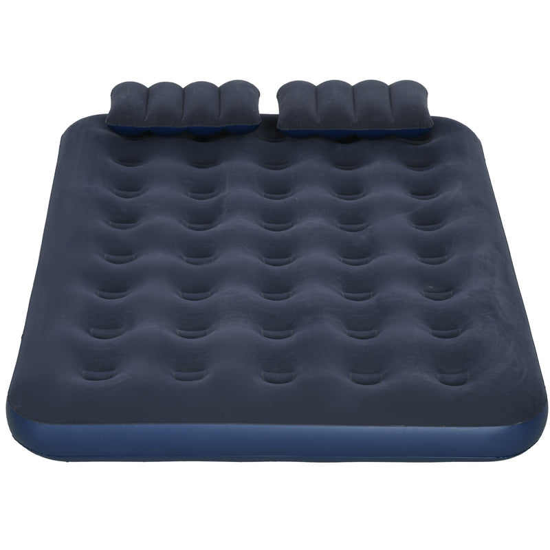 Outsunny King Inflatable Mattress with Hand Pump, Pillows, 203 x 152 x 22cm