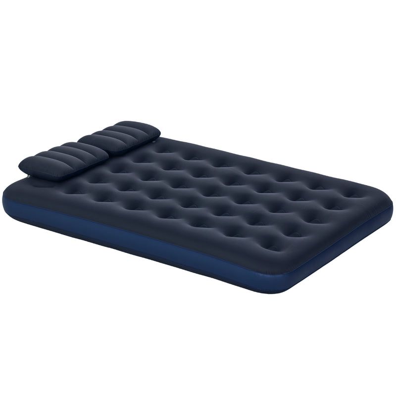 Outsunny King Inflatable Mattress with Hand Pump, Pillows, 203 x 152 x 22cm