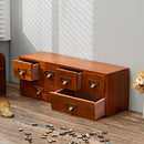 Lifeideas Desktop Retro Wood 6-Drawer Storage Organizer