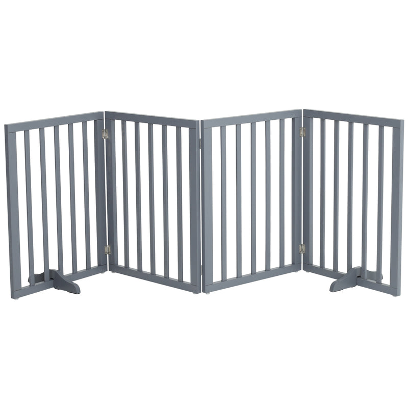 Kidkid 4 Panel Wooden Foldable Freestanding Pet Gate