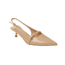 Slingback Pointed Closed Toe Heels Pumps Sandals - Nude