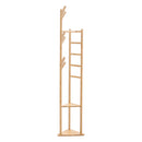 Lifeideas Bamboo Coat Rack Stand Coat Standing Tree for Entryway Bedroom Office