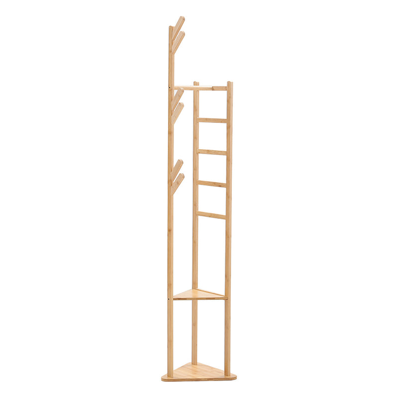 Lifeideas Bamboo Coat Rack Stand Coat Standing Tree for Entryway Bedroom Office